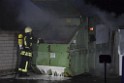 Feuer Papp Presscontainer Koeln Hoehenberg Bochumerstr P092